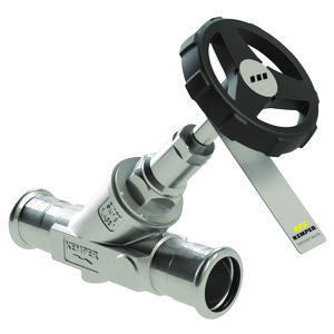 Afsluiter-keerklep-combinatie rvs+aftapper buitendraad DN50