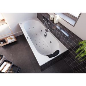 Whirlpool Carolina Rihopool 190x80cm systeem BLISS links hoogglans wit