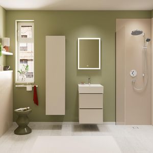 Badmeubelkast hoog Xilesa E 400/350 LI. Sand Matt Beige