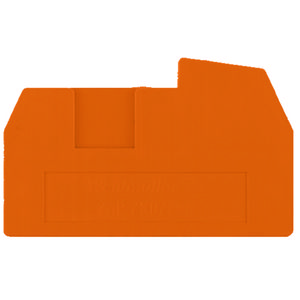 Afsluit- eindplaat oranje h:43mm b:2.5mm V-0 Wemi VVE=20
