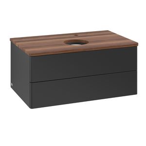 Wastafelonderkast Antao 800x360x500mm Black Matt Lacquer K19052PD