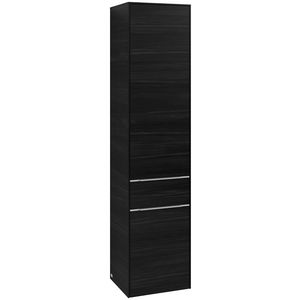 Hoge kast SUBWAY 3.0 400x1710x362mm Black Oak C59000AB greep alu. glans