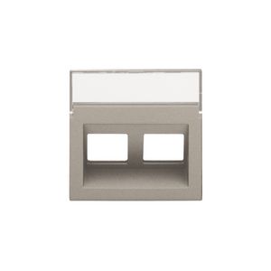Centraalplaat data 2x RJ schuine uitgang claystone textured