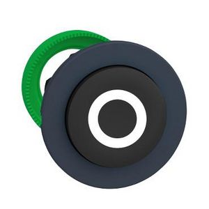 FLUSH MOUNTED BLACK PROJECTING PUSHBUTTON HEAD WHITE O