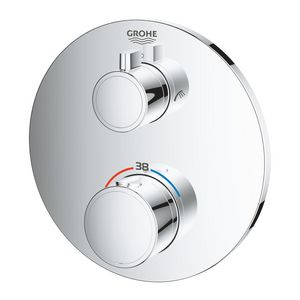 Afbouwdeel Grohtherm chroom rond incl. omstel douche+baduitloop excl. inb.set