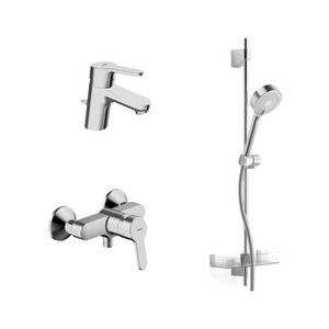 Wastafelmengkraan met douchemengkraan + glijstang HANSAPRIMO