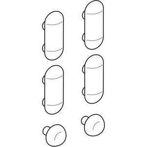 Set compensatiebuffers voor wc-deksel 598123000