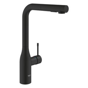 Keukenmngkr. L-uit uittrekbare dual spray phantom black (prof)