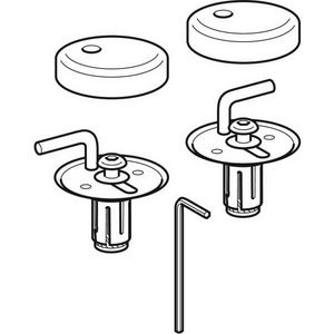 Set scharnier voor closetzitting 598127000