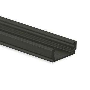 LED profiel PL1 L=2mtr. LED strips max. 12mm zwart RAL9005
