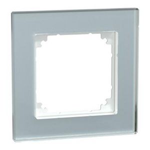 Afdekframe Merten M-Plan glas enkelvoudig kristalwit