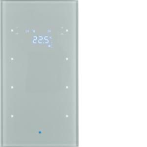 Tastsensor KNX-touch therm. 3-v berker TS Sensor glas alu
