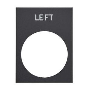 Etiket 30x40mm MarkeringLEFT" Zwart / rood Harmony XB4/XB5
