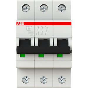 Installatieautomaat 10kA 3-polig B-karakteristiek 20A