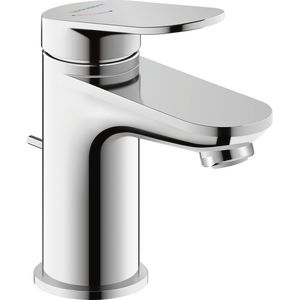 Wave 1-hendel wastafelmengkraan S freshstart chroom hoogglans sprong 95mm incl. waste-inrichting