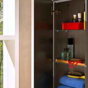 Badmeubelkast hoog Xilesa E 400/200 LI. Sand Matt Beige