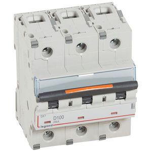 Installatieautomaat 3-polig D-karakteristiek 100A 25kA DX³ DIN