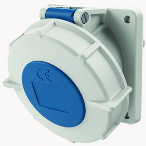 Inbouwwandcontactdoos 32A 3-polig  6h 230V, IP67 TwinCONTACT