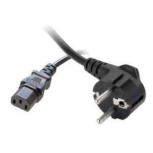 Europese stroom kabel C13 zwart 1.8mtr.