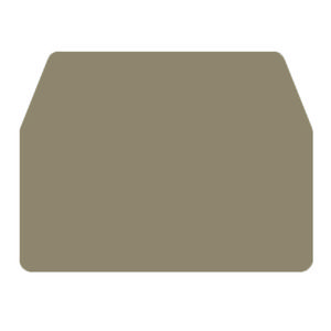 Afsluit- eindplaat d.beige h:25.1mm b:1.5mm V-0 VVE=20