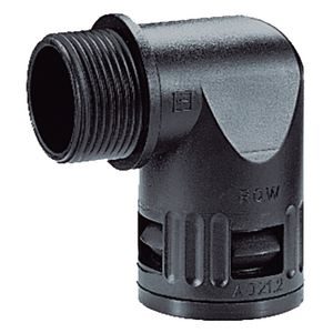 Slangwartel haaks kunststof koni. M20 IP66 Ø18,5mm grijs VVE=50