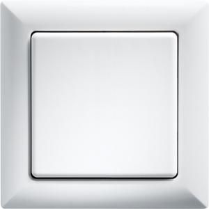 Wisselschakelaar m. 1 wiss.ct.,55 x 55 mm,m. afdekraam,helde