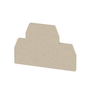 Afsluit- eindplaat d.beige h:47mm b:1.5mm V-0, VVE=20