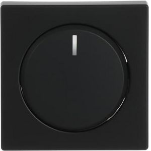 Centraalplaat + knop v draaidimmer f-matzwart (6540-885-102)