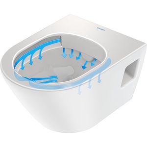 Wandcloset #258709 combipack D-NEO diepspoel wit verkort 48cm set  incl. afneembare softclose zitting rvs scharnier