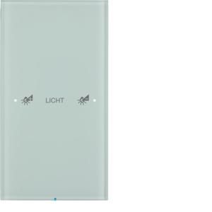 Tastsensor KNX-touch geconfig. 1-v berker R.3 glas polarwit