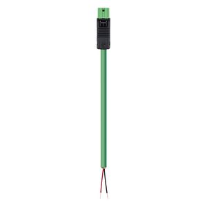 Aansluitsnoer BST14I2 male 0,5mm² 200cm DCA groen VVE=50