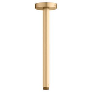 Douchearm voor plafOnd met rond rozet 300mm messing geborsteld