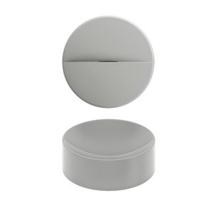 VALE opzetkom Ø220mm h=70mm geïntegreerde afvoer mat grijs keramiek