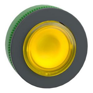 Flush mounted ZB5 YELLOW illum PUSH BUT LED PROJ. PLAIN LENS