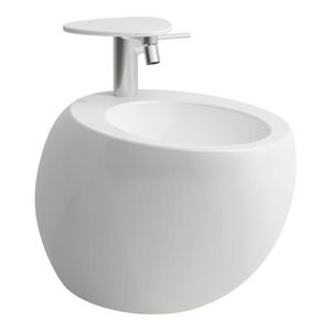 Wandbidet 1 kr.gat incl. clou met gesloten zijden lcc-wit