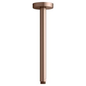 Douchearm voor plafOnd met rond rozet 300mm rood goud geborsteld