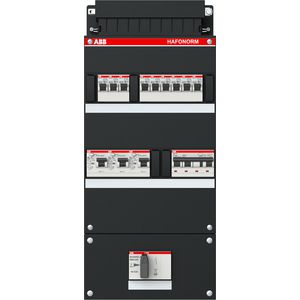 Groepenkast 9x achter 3x30mA HS+C 3-fasen 1SPF006905F1756