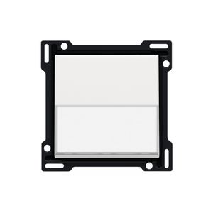 Afwerkingsset tekstveld enkelv. schakelaar/knop white c.