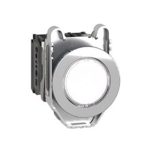 Drukknop Verlicht Verzonken Metaal 30mm LED 24V A XB4