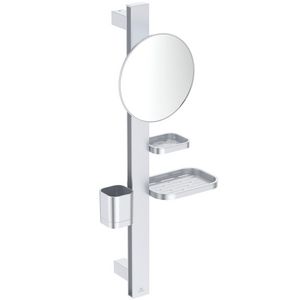 Accessoire bar Alu+ S700 met spiegel rond ø200mm Silver incl. bevestigingsmateriaal