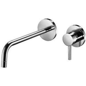 inbouw wastafelmengkraan compl + uitloop 123mm + mousseur M16x1 chroom