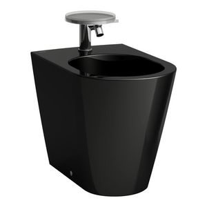 Staand bidet 1 kraangat met gesloten zijden glossy black