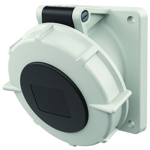 Inbouwwandcontactdoos 32A 4-polig  7H 500V IP67 schuin