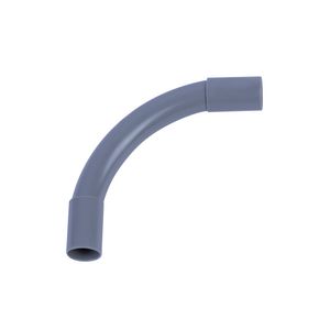 Elektrobocht 90° Polvalit 19mm grijs