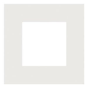 Enkelvoudige afdekplaat Pure steel white