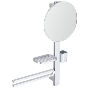 Accessoire bar Alu+ M700 met spiegel rond ø320mm Silver incl. bevestigingsmateriaal