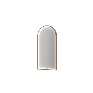 Toogspiegel SP37 in kader directe LED 50x100cm incl. verwarming+sensorschakelaar geborsteld koper INK