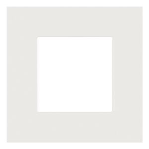 Enkelvoudige afdekplaat Pure steel white
