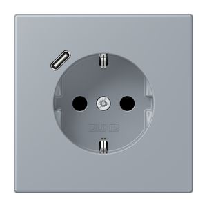 Wandcontactdoos met R/A + lader USB C Saf+ LC4320O