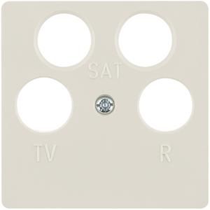 Centraalplaat antenne 4x uitsparing (Ankaro) wit glans